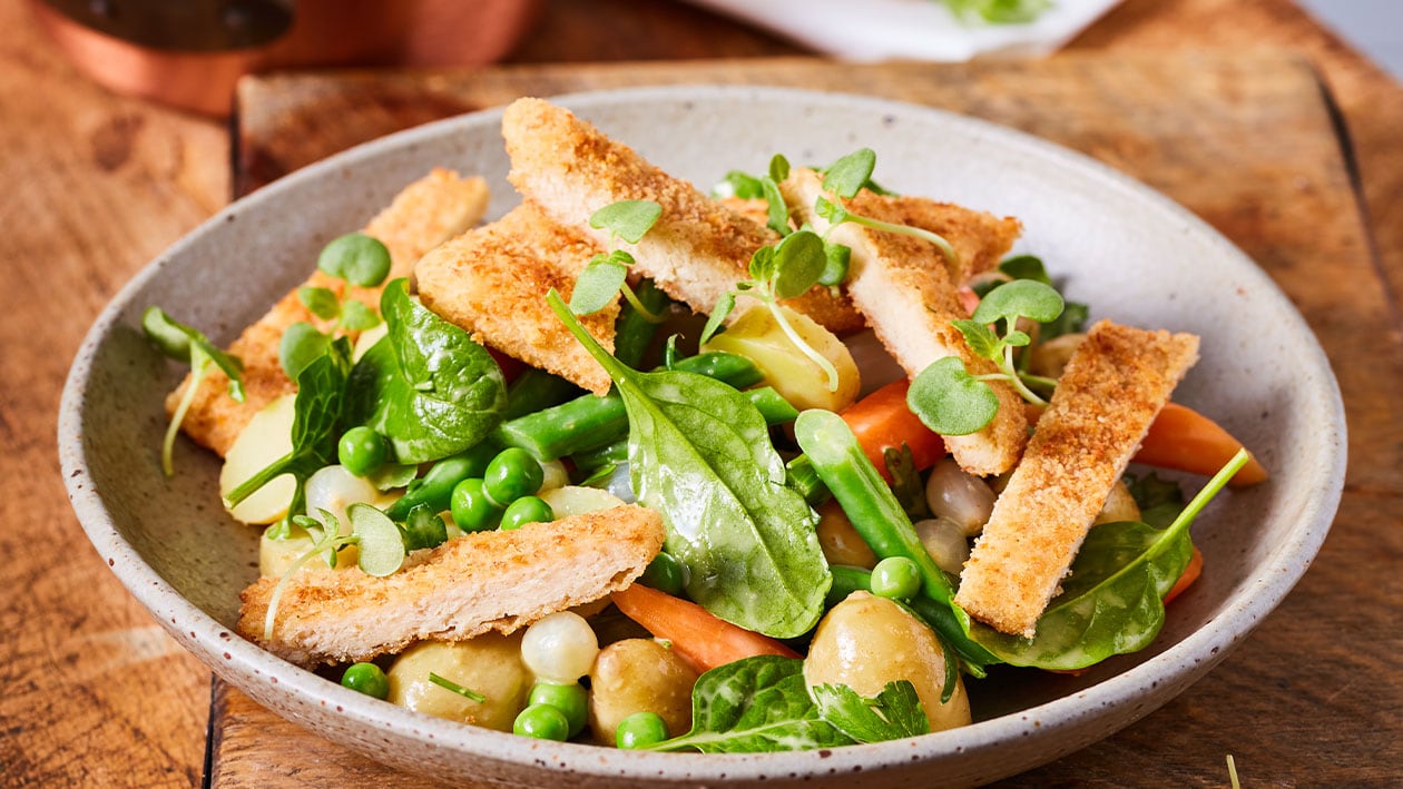 Vegetarische schnitzel “a la bonne femme”